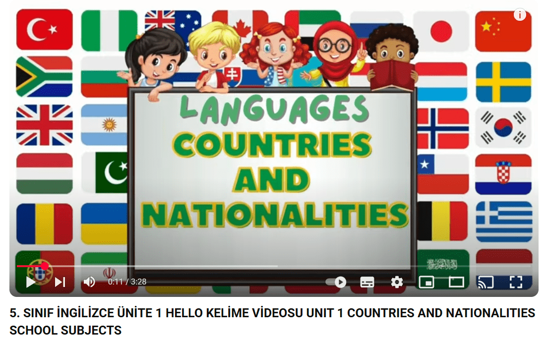 5.1 Countries and Nationalities + School Subjects by İhsan Çalışkan